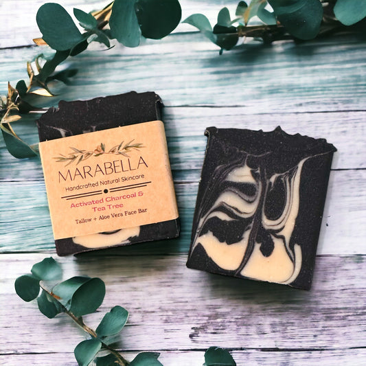 Tallow + Activated Charcoal + Tea Tree – Face bar